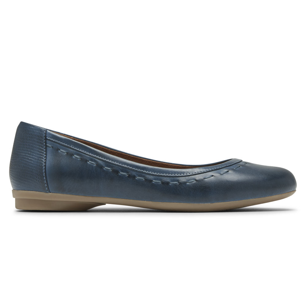 Rockport Flats Sko Dame Marineblå - Cobb Hill Maiika Ballet - BXPV74916